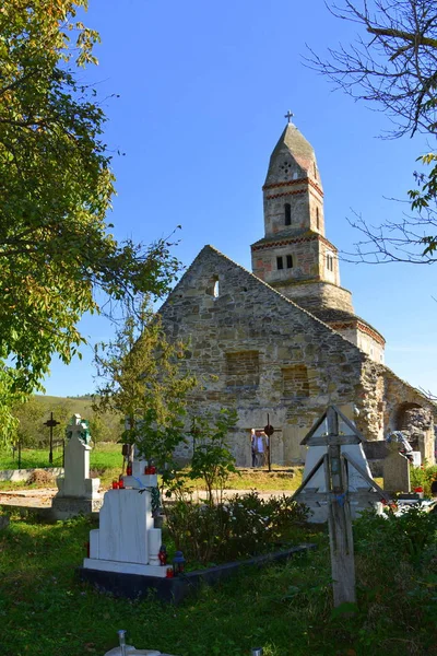 Eski Christin Kilisesi Yüzyıl Köyünde Densus Transilvanya Romanya — Stok fotoğraf