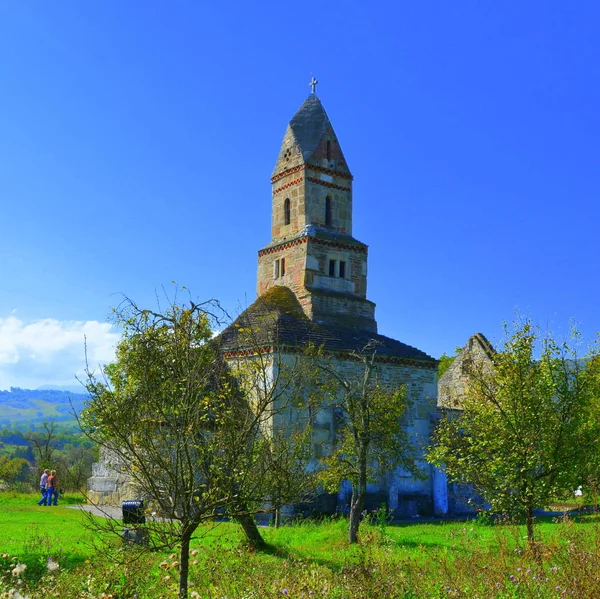 Antigua Iglesia Christin Siglo Pueblo Densus Transilvania Rumania —  Fotos de Stock