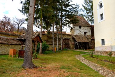 Avlu ortaçağ kilise Cristian, Transilvanya, Romanya güçlendirilmiş
