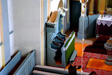 Ortaçağ içinde köyün hematokrit, Transilvanya, Romanya Sakson kilisede güçlendirilmiş.