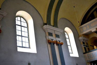 Ortaçağ içinde köyün hematokrit, Transilvanya, Romanya Sakson kilisede güçlendirilmiş.