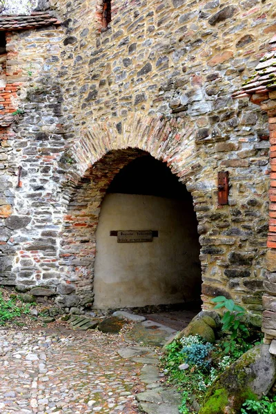 Cour Église Saxonne Fortifiée Médiévale Village Crit Transylvanie Roumanie — Photo