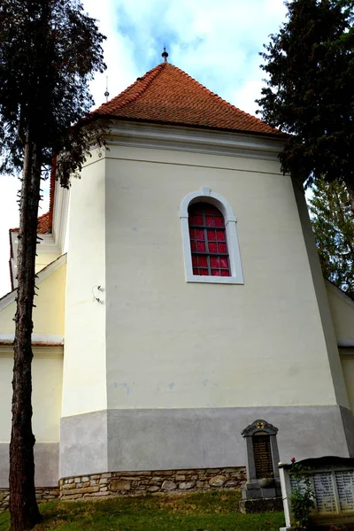 Courtyard Medieval Fortified Saxon Church Village Crit Transylvania Romania — Stock Photo, Image