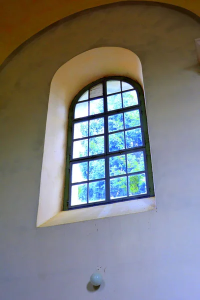 Dentro Iglesia Medieval Fortificada Saxon Pueblo Crit Transilvania Rumania — Foto de Stock