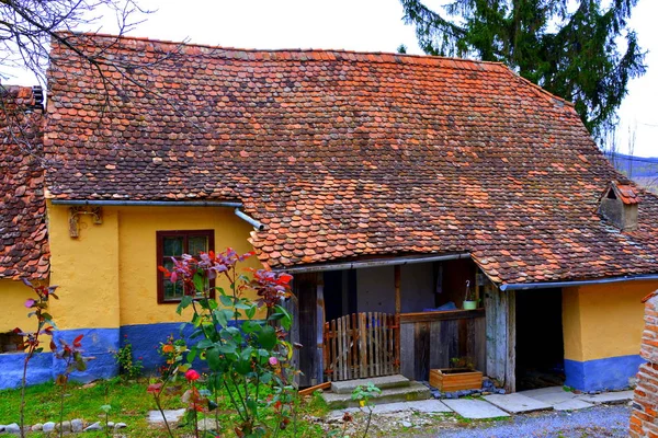Casa Típica Aldeia Crit Kreutz Transilvânia Roménia Aldeões Começaram Construir — Fotografia de Stock