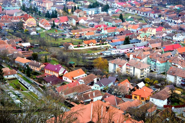 Typical urban landscape in the city Rupea-Reps. It was Dacian settlement (Rumidava) and later, during the Roman occupation, the name was changed to Rupes (rock or stone - in Latin).