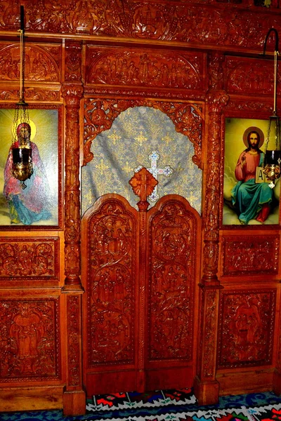 Icone Ortodosse Nel Monastero Sant Ana Rohia Monastero Situato Luogo — Foto Stock