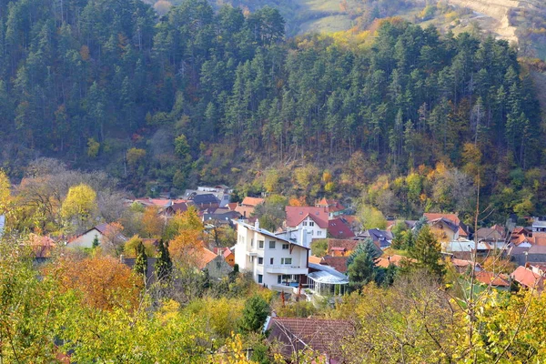 Jenis Lanskap Perkotaan Kota Brasov Sebuah Kota Yang Terletak Transilvania — Stok Foto