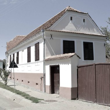 Veseud, Zied, Komün Chirpr Sibiu County, Transilvanya, Romanya, köyde tipik kırsal manzara ilk 1379 içinde karşımıza. Köylü evleri.