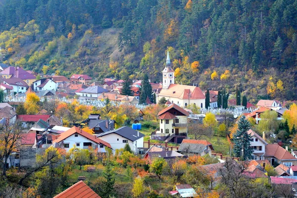 Τυπικό Αστικό Τοπίο Της Πόλης Brasov Μια Πόλη Βρίσκεται Στη — Φωτογραφία Αρχείου