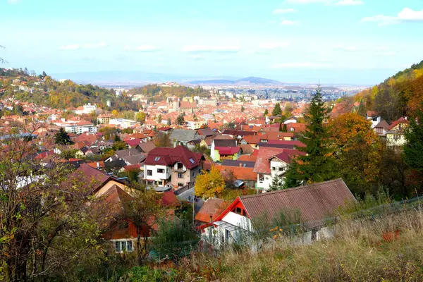 Paysage Urbain Typique Ville Brasov Une Ville Située Transylvanie Roumanie — Photo