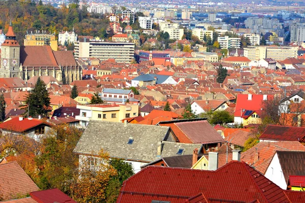 Typowy Krajobraz Miejski Miasta Braszów Miasto Położone Regionie Transylwania Rumunia — Zdjęcie stockowe