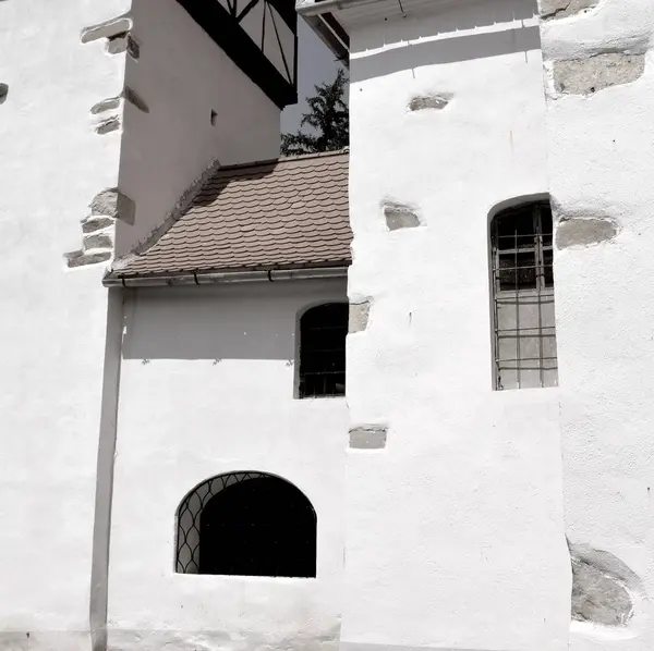 Fortificata Chiesa Evangelica Sassone Medievale Veseud Zied Villaggio Del Comune — Foto Stock