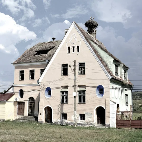 Paysage Rural Typique Maisons Campagne Dealu Frumos Schoenberg Village Dans — Photo