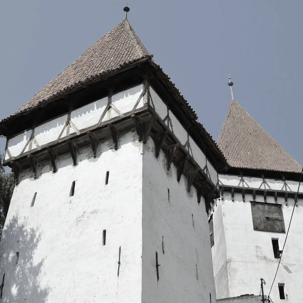 Iglesia Medieval Evangélica Saxon Fortificada Agnita Agnetheln Mencionada Por Primera — Foto de Stock