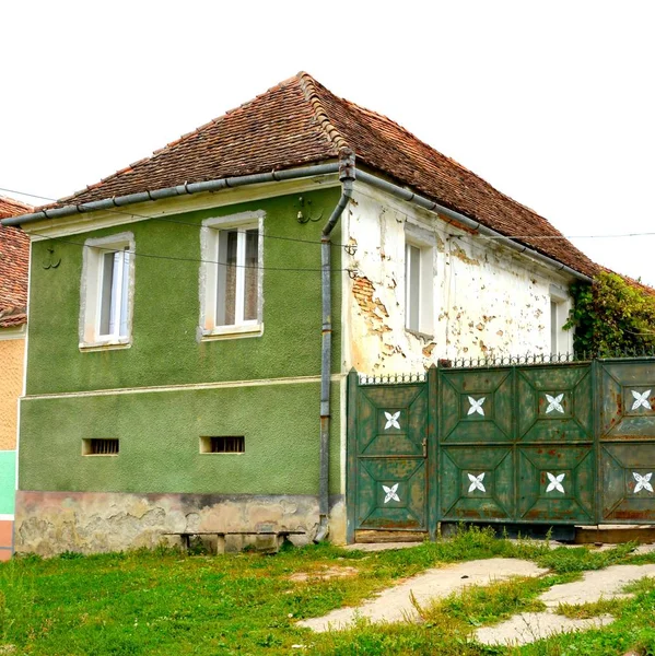 Типовий Сільських Краєвид Селянських Будинків Barcut Bekokten Brekolten Семигород Румунія — стокове фото