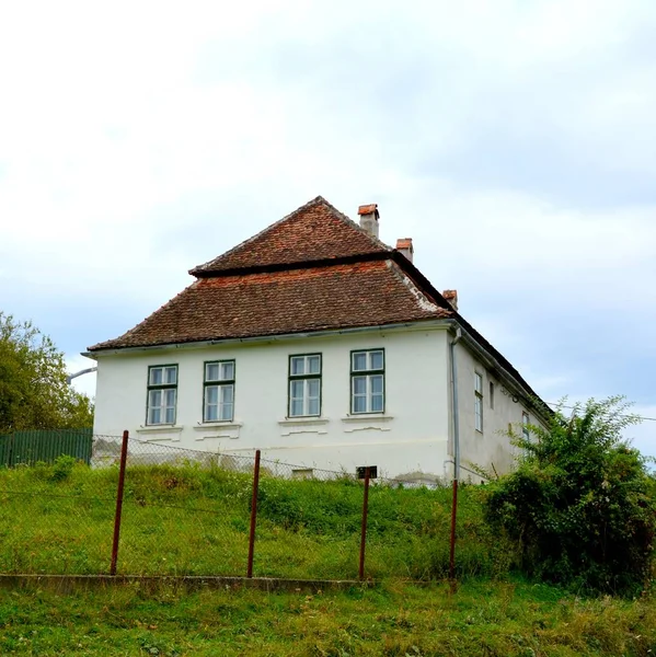 Paysage Rural Typique Maisons Campagne Barcut Bekokten Brekolten Transylvanie Roumanie — Photo