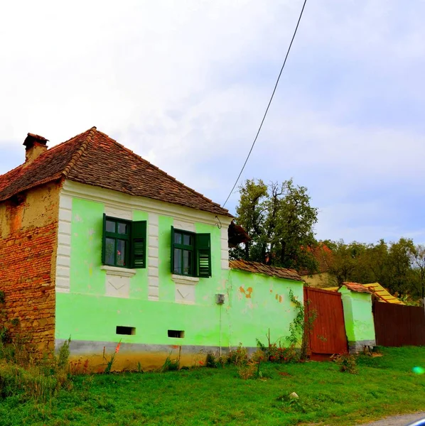Paysage Rural Typique Maisons Campagne Barcut Bekokten Brekolten Transylvanie Roumanie — Photo