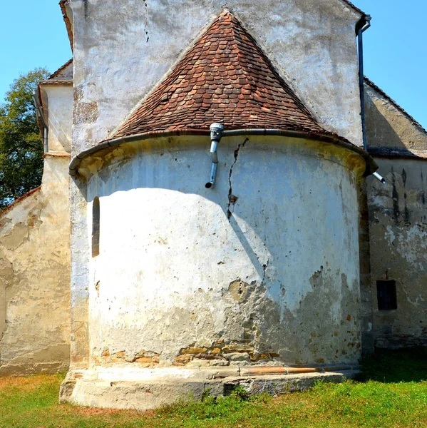 Igreja Evangélica Saxão Medieval Fortificada Aldeia Toarcla Tartlau Transilvânia Romênia — Fotografia de Stock