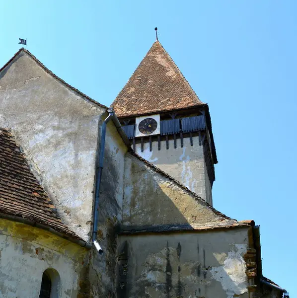 Müstahkem Ortaçağ Sakson Evangelic Kilisesi Köyün Toarcla Tartlau Transilvanya Romanya — Stok fotoğraf