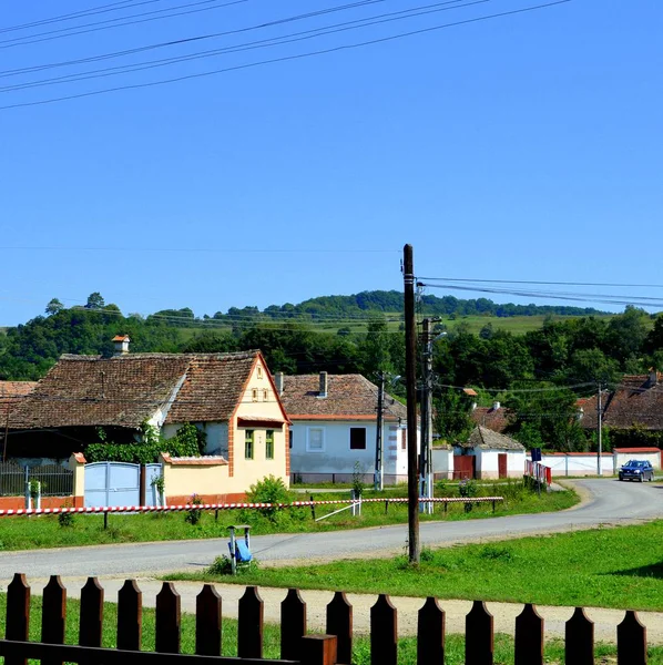 전형적인 풍경과 Bruiu Braller 시비우 카운티 루마니아에 코뮌에에서 Saxon 식민지에 — 스톡 사진