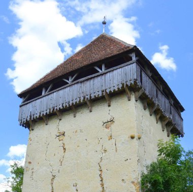 Harabeler. Müstahkem Ortaçağ Sakson evangelic Kilisesi de köyün Felmer, Felmern, Transilvanya, Romanya. Yerleşim 12. yüzyılda ortasında Sakson kolonistler tarafından kuruldu