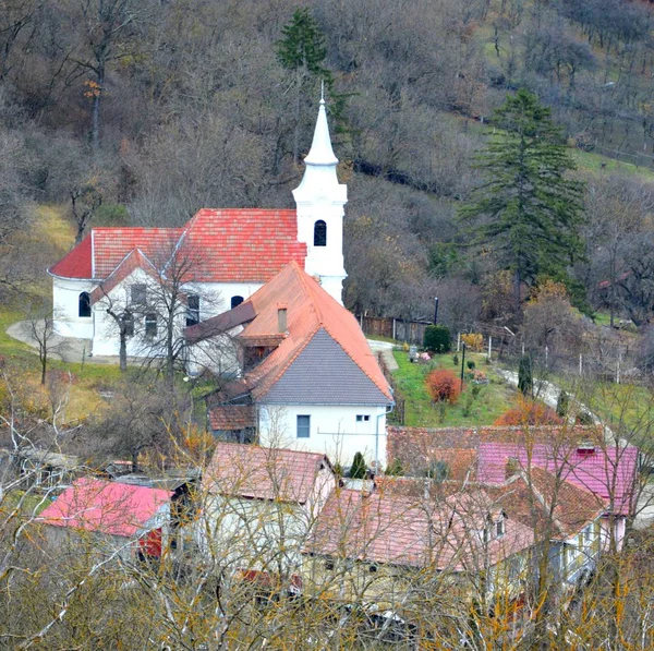 Typical urban landscape in the city Rupea-Reps. It was Dacian settlement (Rumidava) and later, during the Roman occupation, the name was changed to Rupes (rock or stone - in Latin).