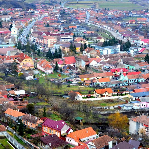 Typisch Stedelijke Landschap Stad Rupea Reps Het Dacische Nederzetting Rumidava — Stockfoto