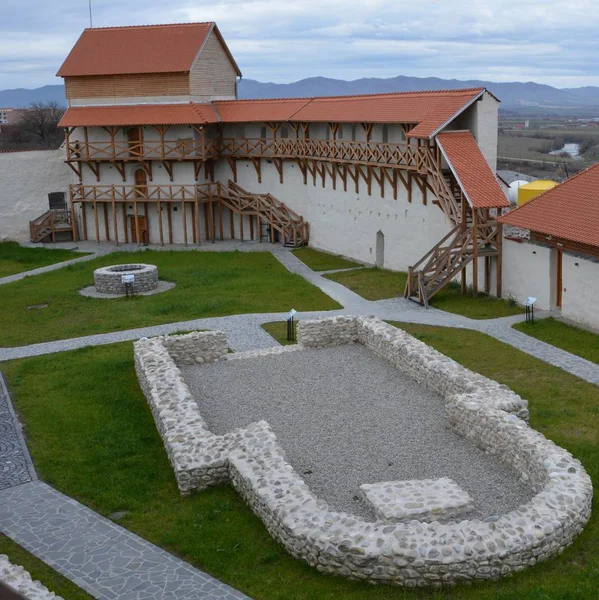 Фортеця Селі Feldioara Побудований Тевтонських Лицарів 900 Років Тому Трансильванії — стокове фото