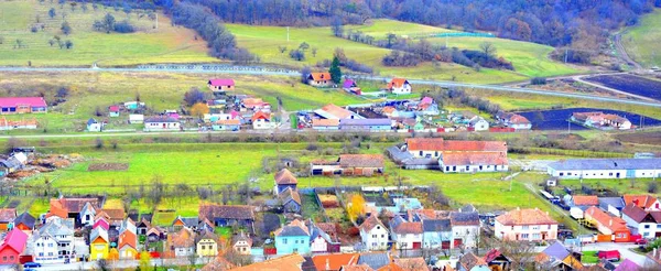 Typisch Stedelijke Landschap Stad Rupea Reps Het Dacische Nederzetting Rumidava — Stockfoto