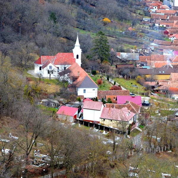 Typisch Stedelijke Landschap Stad Rupea Reps Het Dacische Nederzetting Rumidava — Stockfoto