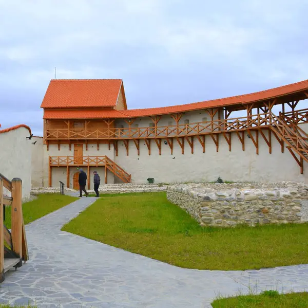 Fortress   in the village Feldioara, built by the teutonic knights 900 years ago, in Transylvania, Romania