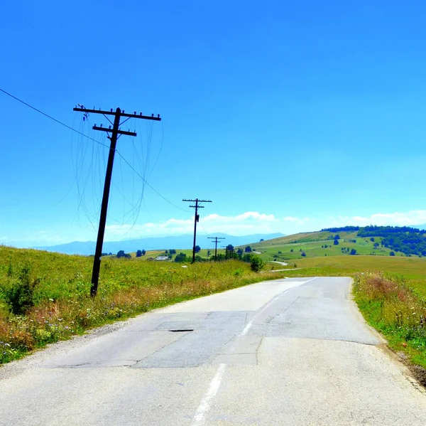 Paisagem Rural Típica Nas Planícies Transilvânia Roménia Paisagem Verde Meio — Fotografia de Stock