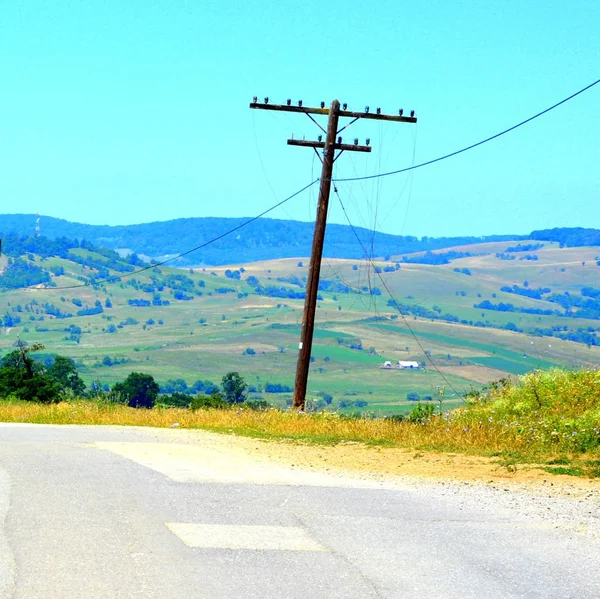 Typisch Landelijk Landschap Vlaktes Van Transsylvanië Roemenië Groene Landschap Het — Stockfoto