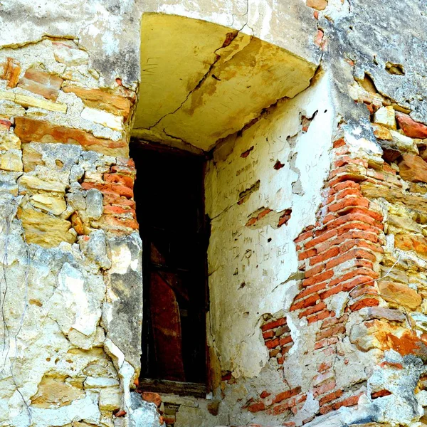 Rovine Chiesa Evangelica Fortificata Sassone Medievale Nel Villaggio Felmer Felmern — Foto Stock