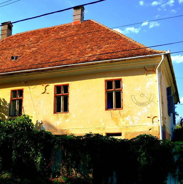 Typische Ländliche Landschaft Und Bauernhäuser Dorf Ticuu Vechi Deutsch Tekes — Stockfoto