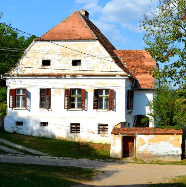 Typische Landelijke Landschap Boer Huizen Het Dorp Ticuu Vechi Deutsch — Stockfoto