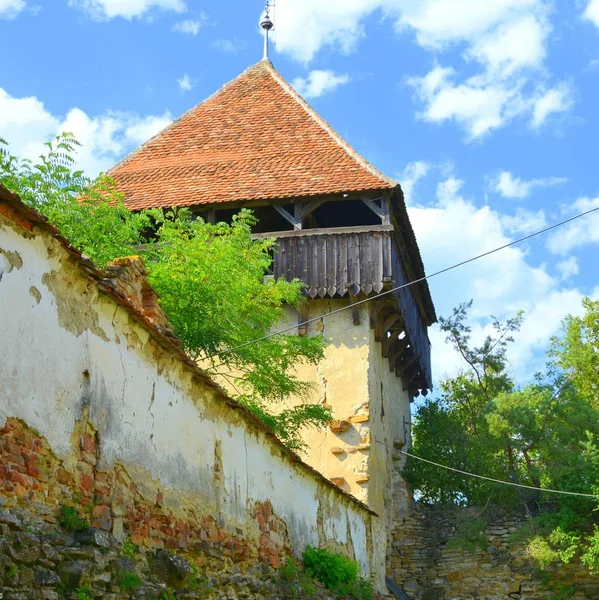 Eglise Évangélique Saxonne Médiévale Fortifiée Dans Village Ticuu Vechi Deutsch — Photo