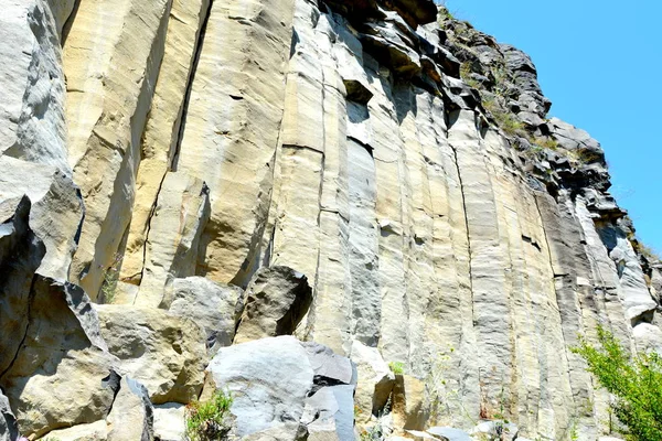 Базальтовые Породы Являются Вулканическими Породами Виде Колоннного Базальта Расположенного Ракосе — стоковое фото