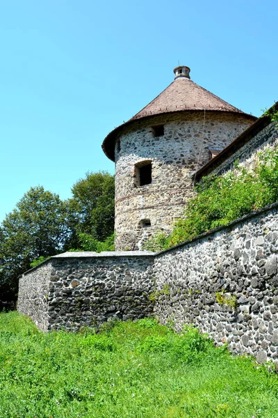 Φαντασία Ανασυγκρότηση Του Ένα Μεσαιωνικό Παλάτι Στο Χωριό Racos Τρανσυλβανία — Φωτογραφία Αρχείου