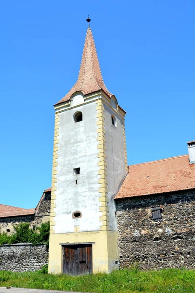 Reconstruction Fantastique Palais Médiéval Dans Village Racos Transylvanie Roumanie — Photo