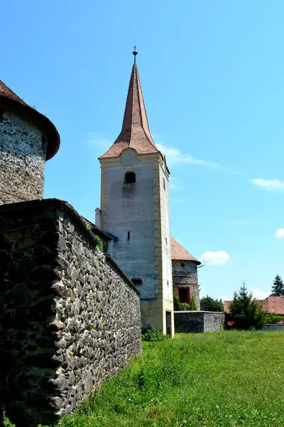 Reconstrucción Fantástica Palacio Medieval Pueblo Racos Transilvania Rumania — Foto de Stock