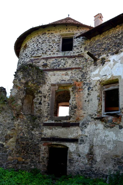 Ricostruzione Fantasy Palazzo Medievale Nel Villaggio Racos Transilvania Romania — Foto Stock