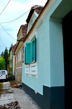 Dealu Frumos, Schoenberg, Merghindeal komün Sibiu County, Transilvanya, Romanya bir köyde evler tipik kırsal manzara ve köylü. İlk geri kalma 1280 için Satılık-satın alma eyleminde belirtilmiştir.