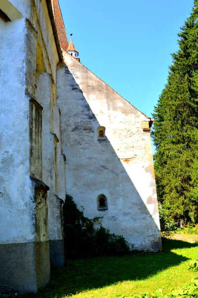 Ufortyfikowanego Średniowiecznego Kościoła Saksonii Wsi Cincu Grossschenk Transylwania Rumunia Rozliczenia — Zdjęcie stockowe