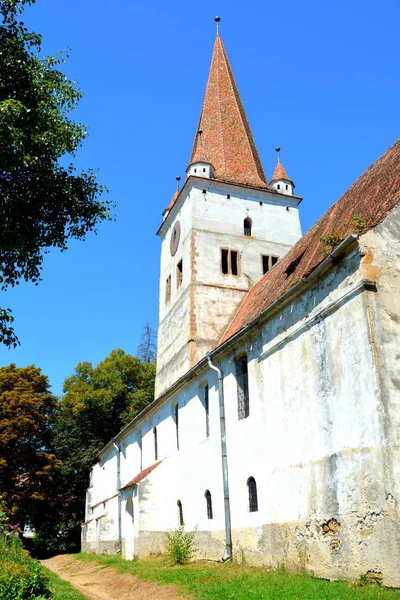 Οχυρωμένη Μεσαιωνική Σαξονικό Εκκλησία Στο Χωριό Cincu Grossschenk Τρανσυλβανία Ρουμανία — Φωτογραφία Αρχείου