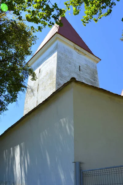 Fortified Medieval Saxon Church Village Merghindeal Mergenthal Transylvania Romania Settlement — Stock Photo, Image