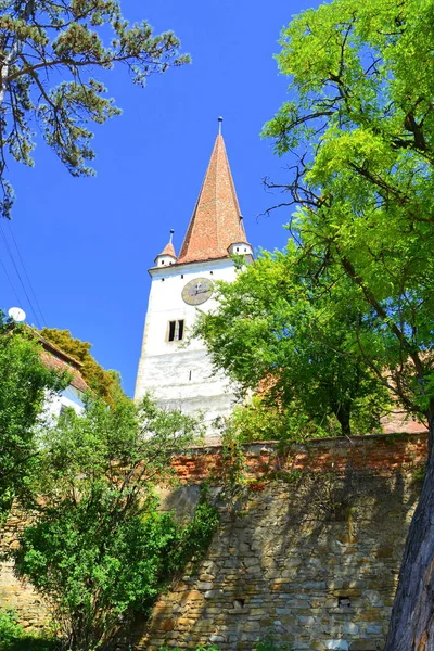 Eglise Saxonne Médiévale Fortifiée Dans Village Cincu Grossschenk Transylvanie Roumanie — Photo