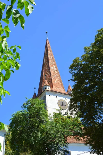 Versterkte Middeleeuwse Saksische Kerk Het Dorp Cincu Grossschenk Transsylvanië Roemenië — Stockfoto