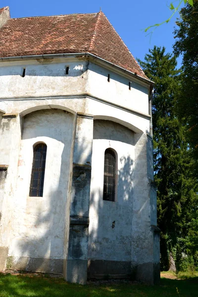 Iglesia Medieval Fortificada Del Saxon Pueblo Cincu Grossschenk Transilvania Rumania — Foto de Stock